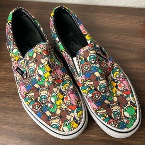 Vans Super Mario collab slip-on shoes
